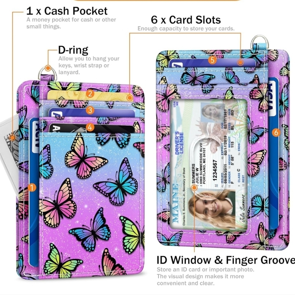 Butterfly Pattern Phone Wallet Case